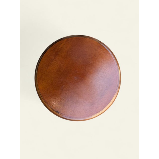 Mid-Century Modern Hand-Turned Plant Stand in Real Wood, 1960s For Sale - Image 3 of 11