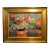Vintage Oil on Canvas Board Painting 'Geraniums Fraisinette' by Nancy Nickerson For Sale