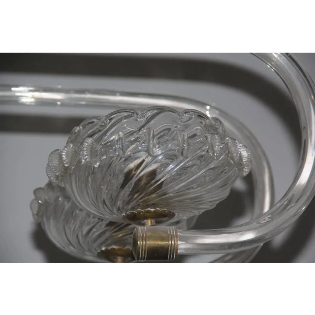 Mid-Century Modern Murano Glass Chandelier from Barovier & Toso, 1940s For Sale - Image 3 of 11
