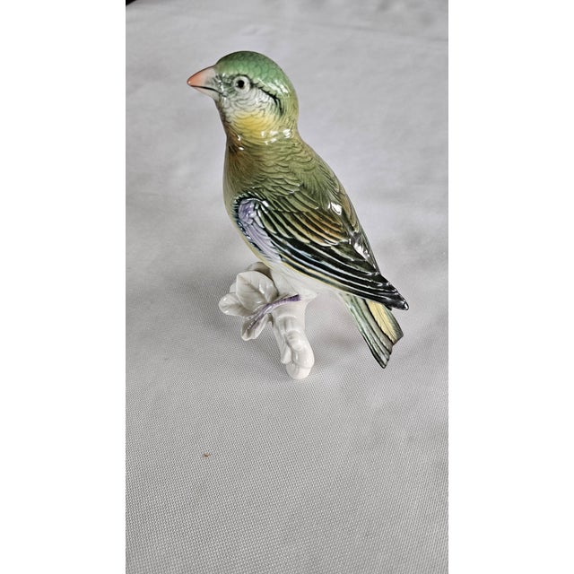 Vintage Porcelain Figurine Female Crossbill, Signed Ke For Sale In Tampa - Image 6 of 11