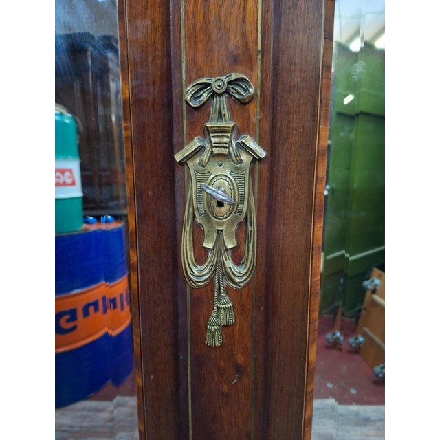 Late 19th Century Louis XVI Mahogany and Veneered Wardrobe with Mirror For Sale - Image 4 of 10