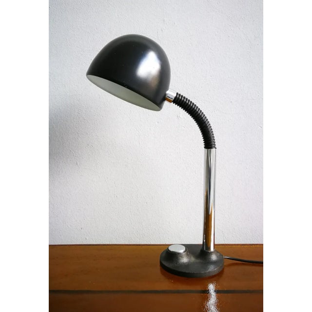 Space Age Desk Lamp in Black by Egon Hillebrand, 1970s For Sale - Image 6 of 7
