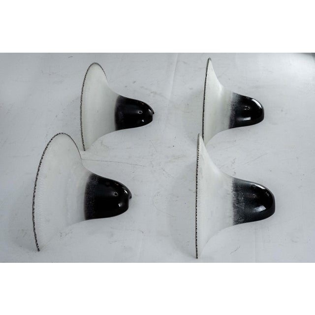 Mid-Century Modern Large Murano Glass Wall Sconces from Barbini, Italy, 1970s, Set of 4 For Sale - Image 3 of 13