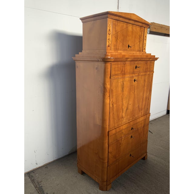 Biedermeier Secretary in Ash, 1830s For Sale - Image 15 of 17