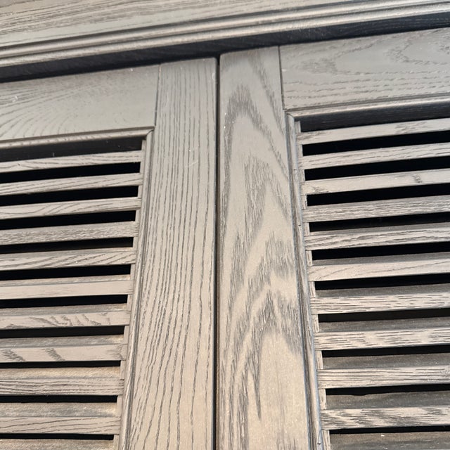 Restoration Hardware Shutter Single Armoire, Black For Sale - Image 11 of 12