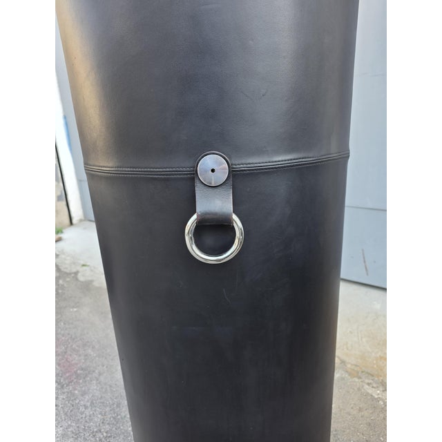 Black Rotating Totem Coat Stand in Black Leather by Guido Faleschini for I4 Mariani, 1970 For Sale - Image 8 of 14