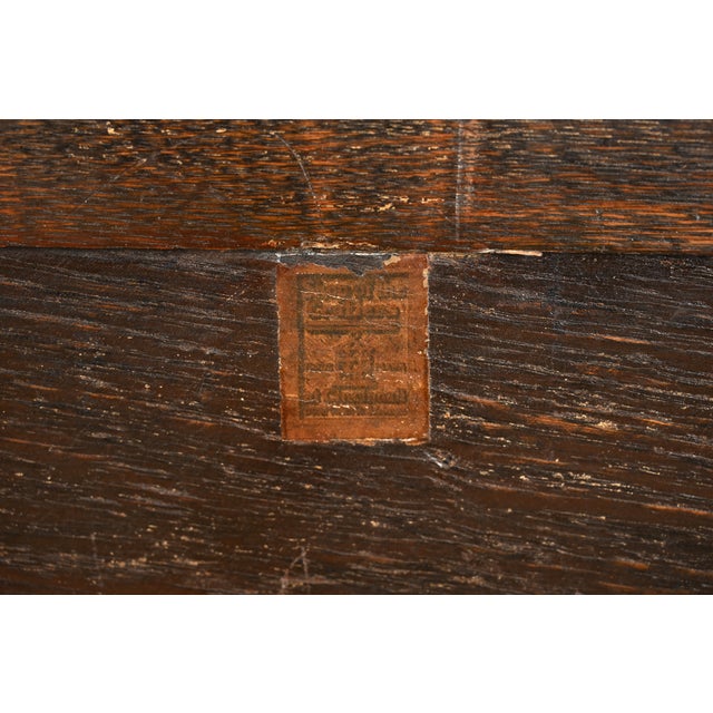Stickley Brothers Style Antique Mission Oak Arts & Crafts Drop Front Secretary Desk, Circa 1910 For Sale - Image 17 of 18