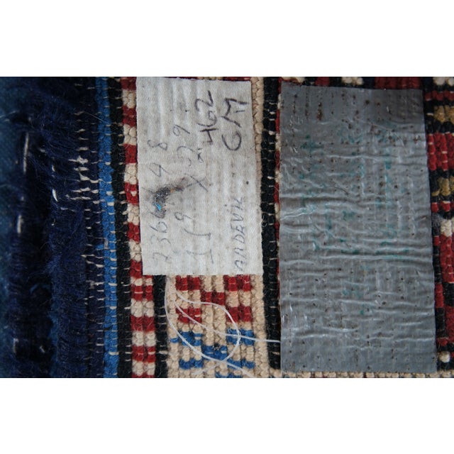 Hand Knotted Wool Geometric Diamond Medallion Tribal Animal Rug Runner 3' X 12' For Sale - Image 11 of 14
