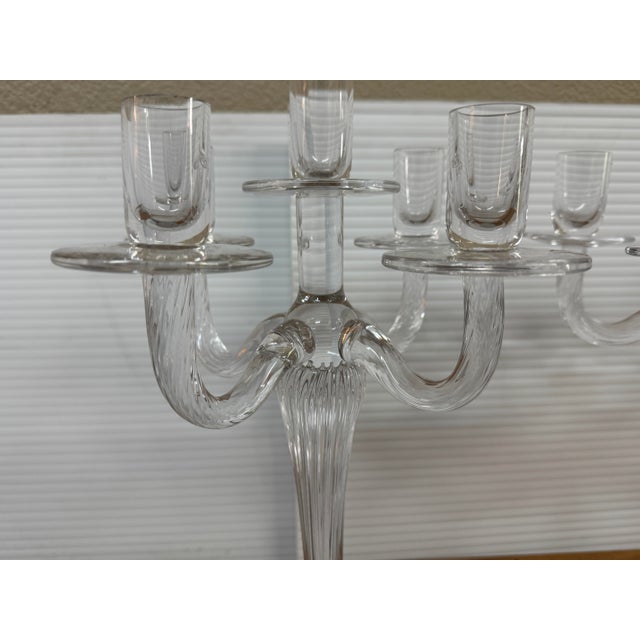 Crystal Taper Candelabras, Pair For Sale - Image 9 of 12