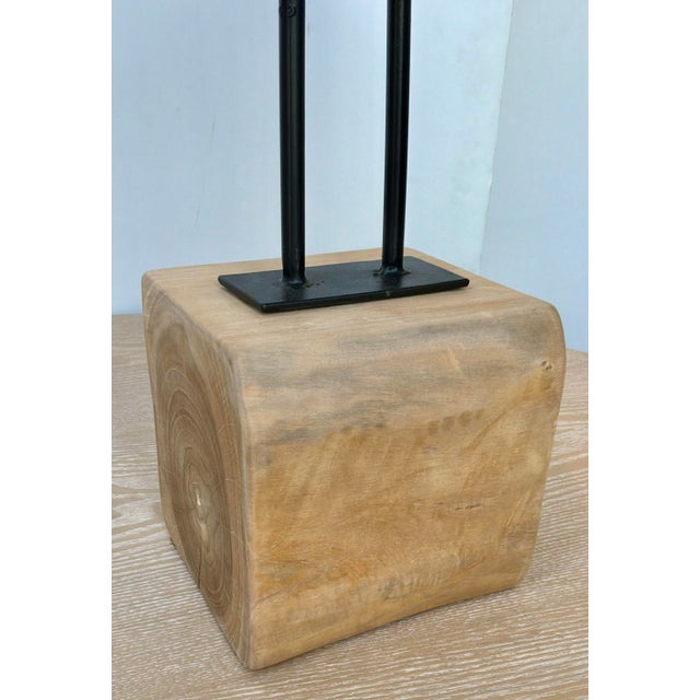 Stylish Arteriors Tribal Carved Wood Samirah Sculpture, showroom floor sample