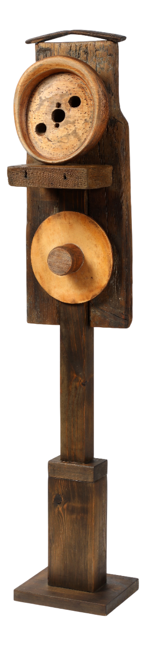 Abstract Wooden Sculpture, Figure XXV, 1995, German/Swiss Artist Rolf Hans