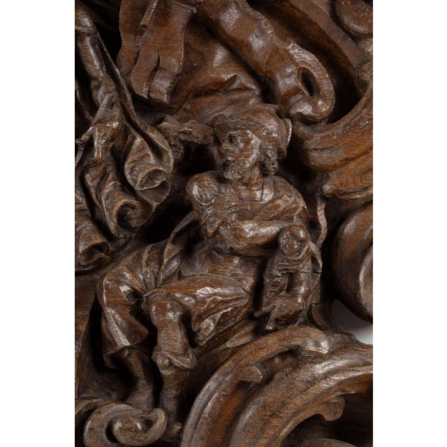 Christ Emerging from the Tomb Surrounded by Roman Soldiers, 1600s, Oak For Sale - Image 4 of 9
