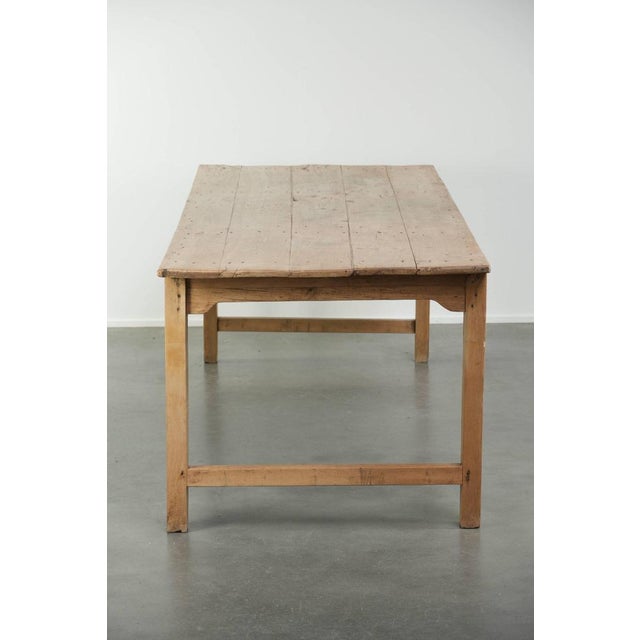 Antique Pinewood Farmhouse Dining Table For Sale - Image 5 of 15