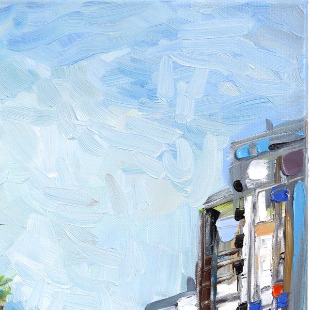 Sunny Day 2- Abstract Figurative Still Life Landscape Textured Impasto Painting by Ekaterina Ermilkina For Sale - Image 4 of 8