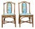 Set of Italian Bamboo Chairs in Multicolor Fabric, 1950s For Sale