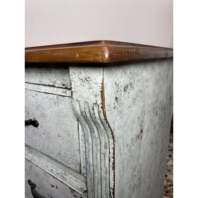 Vintage Rustic Commode in Wood For Sale - Image 5 of 8