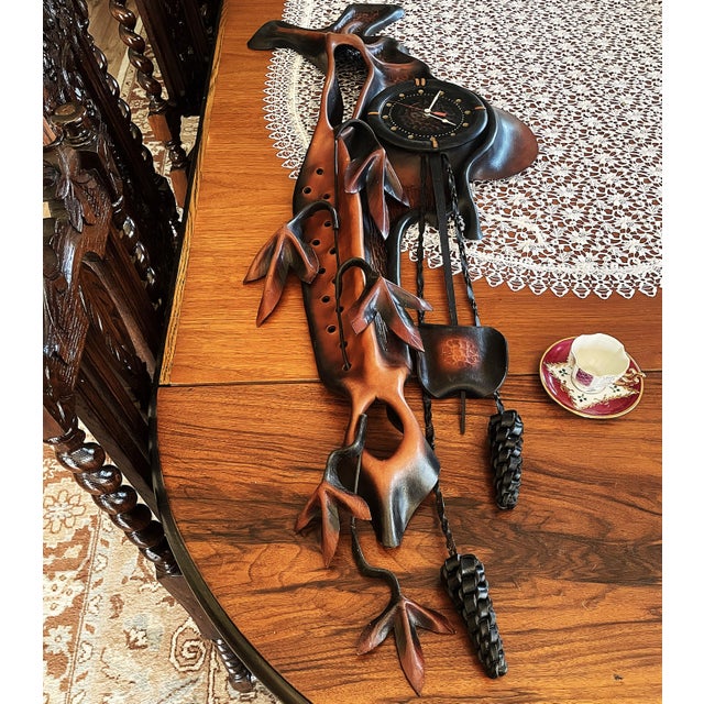 Large Sculptural Wall Clock, 1970s For Sale - Image 11 of 18