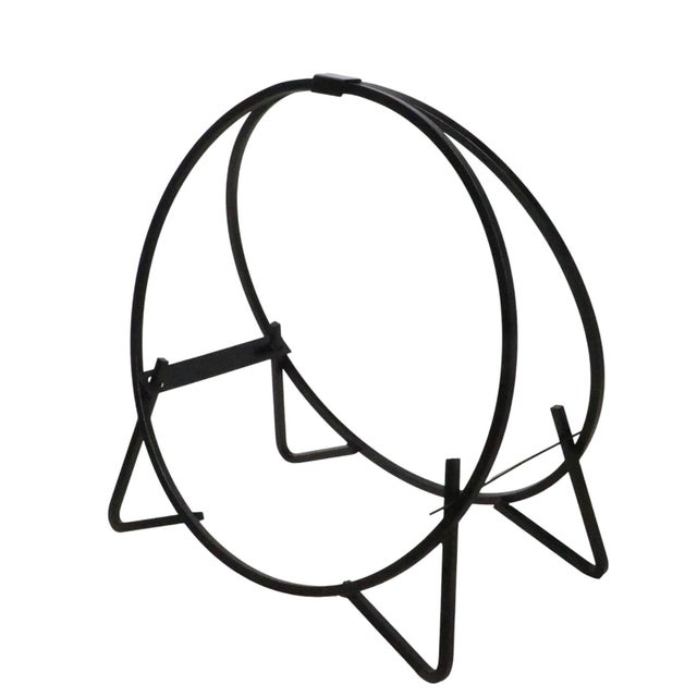 Small Wrought Iron Mid 20th Century Log Holder For Sale In New York - Image 6 of 8