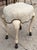 Italian 18th C Style Hoof Foot Taboret Footstool W Cut Velvet 1 of 2 Available For Sale - Image 3 of 6