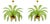 Mid-Century Modern Murano Glass and Brass Palm Leaves Chandelier from Maestri Muranesi, 2000, Set of 2 For Sale