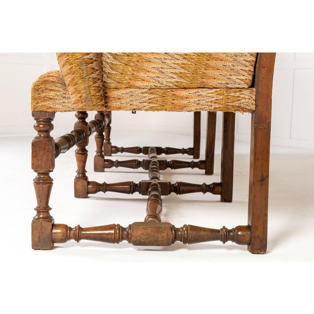 Antique Italian Walnut Sofa, 1700s For Sale - Image 4 of 8