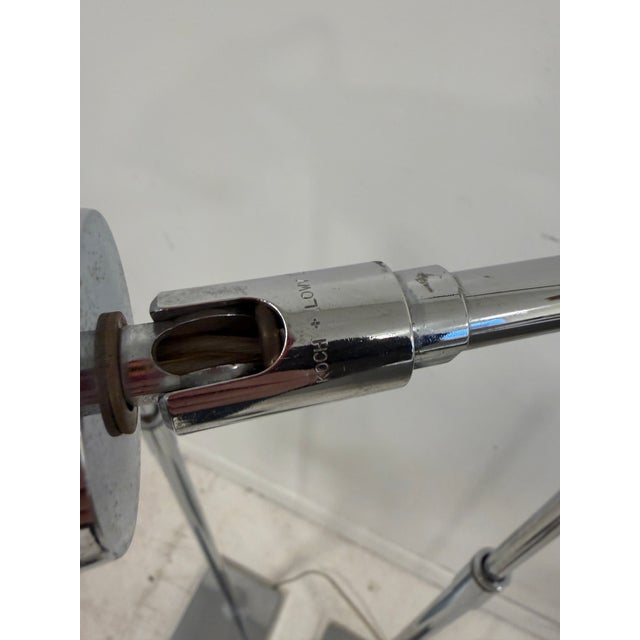 Koch & Lowy Chrome Adjustable Floor Lamps - A Pair For Sale - Image 9 of 9