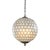 Vintage Aloadecor 3-Light 18'' Brass French Cosatal Glam Chandelier With Natural Capiz Shell Globe Lantern Hanging Light For Sale - Image 11 of 11