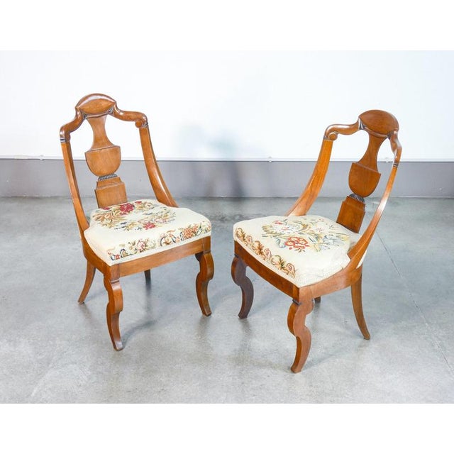 Empire Walnut Chairs, 1800s, Set of 2 For Sale - Image 11 of 18