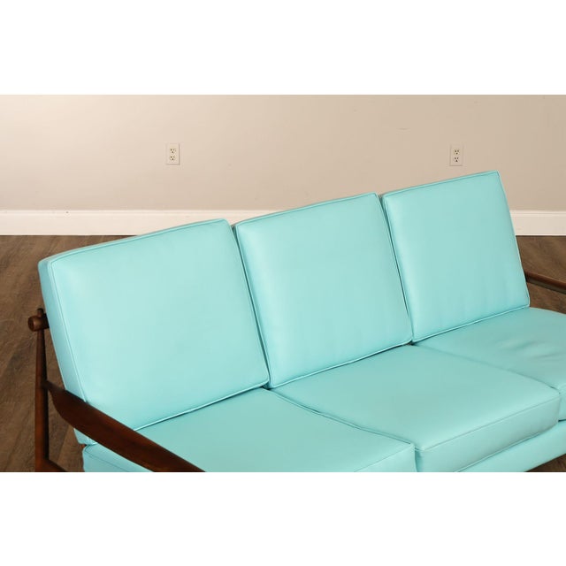 Mid 20th Century Mid Century Modern Oak Three-Seat Sofa For Sale - Image 5 of 18