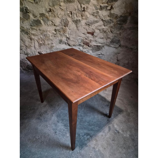 Antique French Walnut Table with Drawer, 1890s For Sale - Image 9 of 18