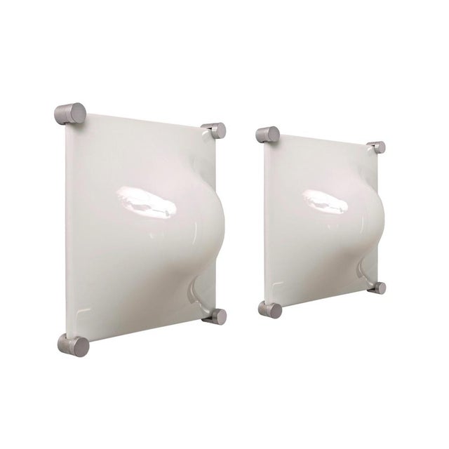Bolla Lamps in White Acrylic Glass by Elio Martinelli for Martinelli Luce, Italy, 1960s, Set of 2 For Sale - Image 13 of 14