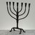 Charcoal Mid-Century French Brutalist Hand-Forged Iron Seven-Light Candelabrum For Sale - Image 8 of 18