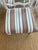 Mid 20th Century Set of 6 Vintage Painted Mahogany Chippendale Ribbon Back Dining Chairs With New Perennials Striped Fabric For Sale - Image 5 of 14