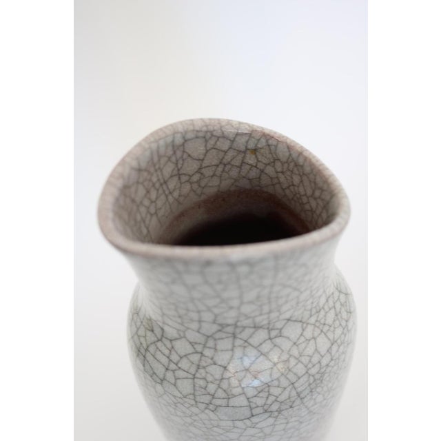 1950s Large Karlsruhe Majolica Crackle Vase by Friedgart Glatzle for Karlsruher Majolika, 1950s For Sale - Image 5 of 8
