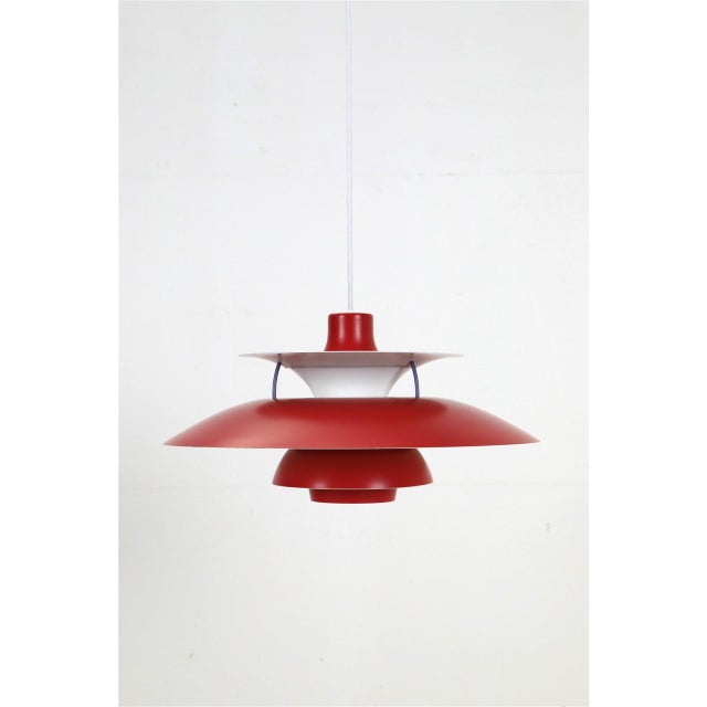 Red PH 5 Hanging Lamp by Poul Henningsen for Louis Poulsen, 1960s For Sale - Image 12 of 18