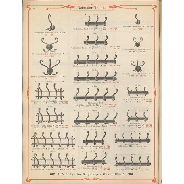 Wood Antique Bentwood No. 1 Wall-Mounted Coat Rack from Gebrüder Thonet, 1890s For Sale - Image 7 of 8