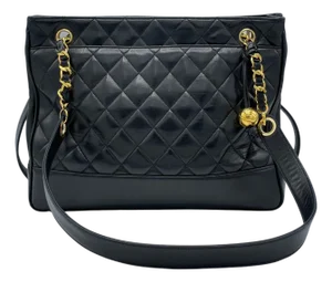 Chanel Vintage Black Quilted Shoulder Bag