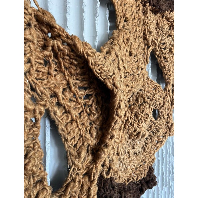 Handmade Organic Fiber Wall Tapestry For Sale - Image 6 of 9