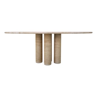 Italian Il Colonnato Dining Table in Travertine by Mario Bellini, 1980s For Sale