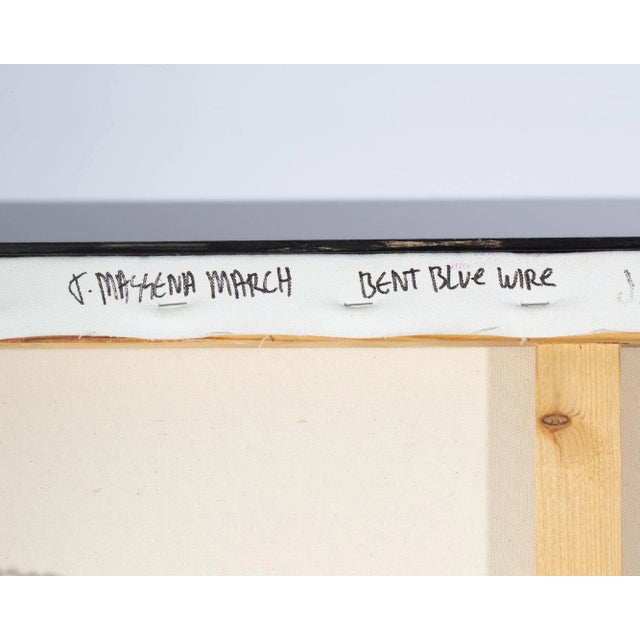 “Bent Blue Wire” Acrylic on Canvas Painting by James Massena March For Sale In Indianapolis - Image 6 of 9