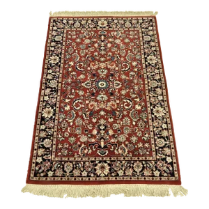 Sarouk Pattern Approx. 4 X 6 Wool Area Rug