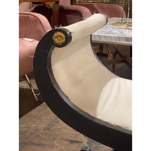 Traditional Vintage Italian Neoclassical Painted Window Bench For Sale - Image 3 of 8