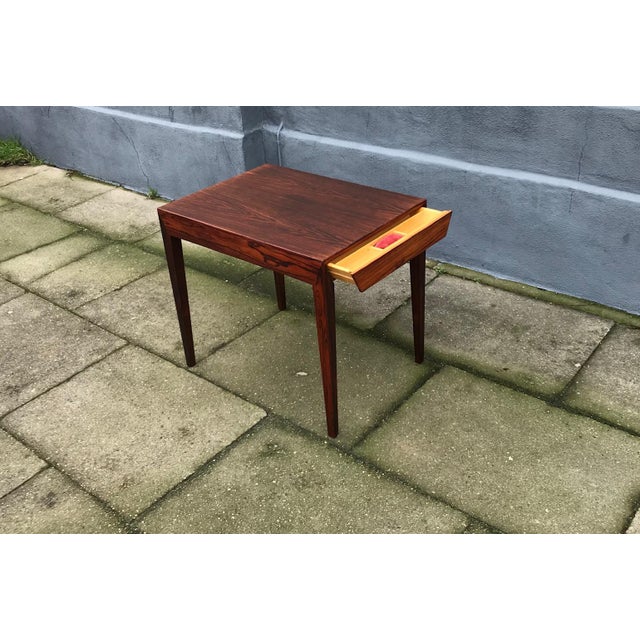 Severin Hansen Rosewood Side Table by Severin Hansen for Haslev Møbelsnedkeri, 1960s For Sale - Image 4 of 14