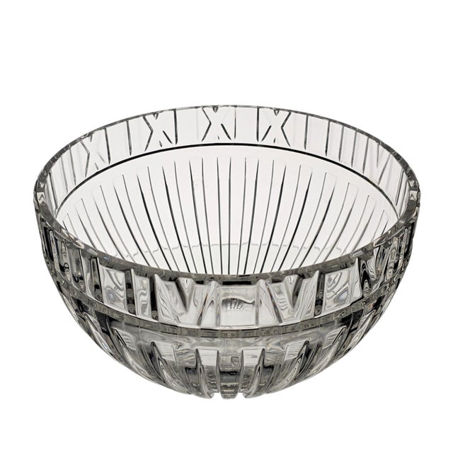 Tiffany and Co. Attributed Tiffany & Co. Atlas Crystal Centerpiece Bowl, 9.75", C. 1995–2005 For Sale - Image 4 of 16