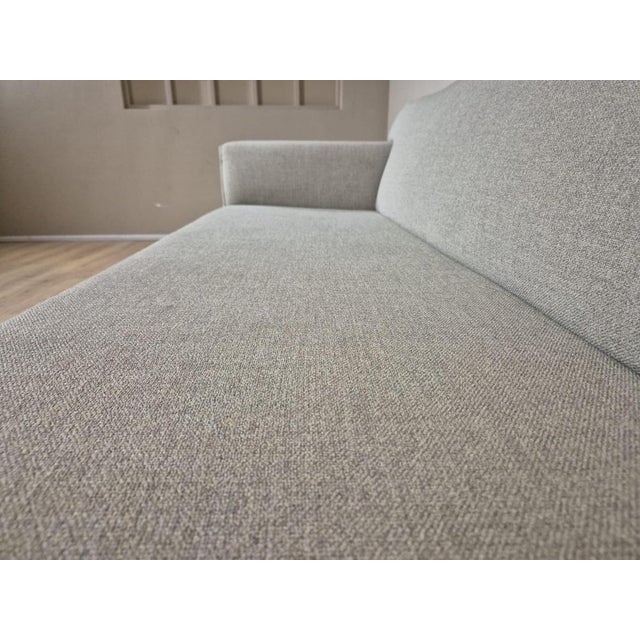 Vintage Three-Seater Sofa in Gray Fabric For Sale - Image 9 of 13