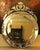 Italian VTG Venetian Murano Glass Mirror Etched Floral Round Italy, 28.5" T X 22.5" W For Sale - Image 3 of 10