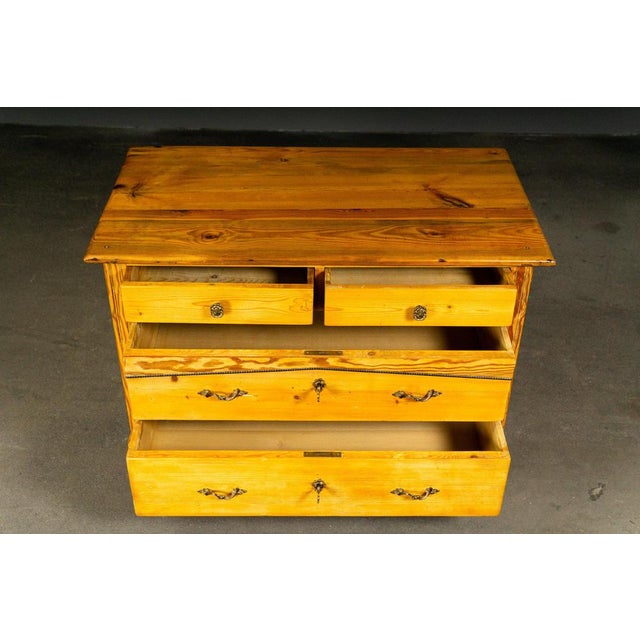 Wood Art Nouveau Chest of Drawers in Pine For Sale - Image 7 of 18