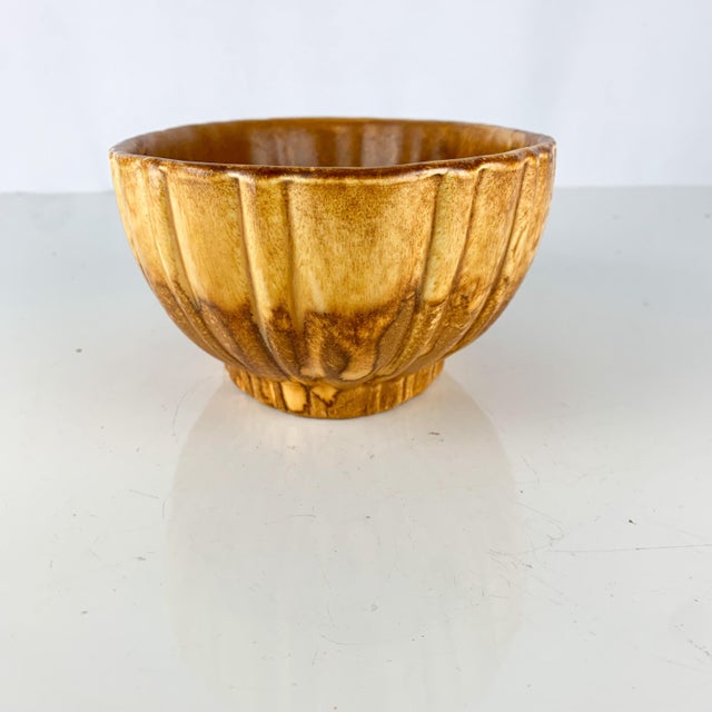 Mid-Century Modern Vintage Mid Century Drippy Glaze Haeger Orange Brown Ceramic Pottery Planter For Sale - Image 3 of 9