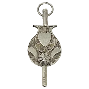 19th Century Dutch Silver Watch-Key by Hendrik Krins, Schoonhoven