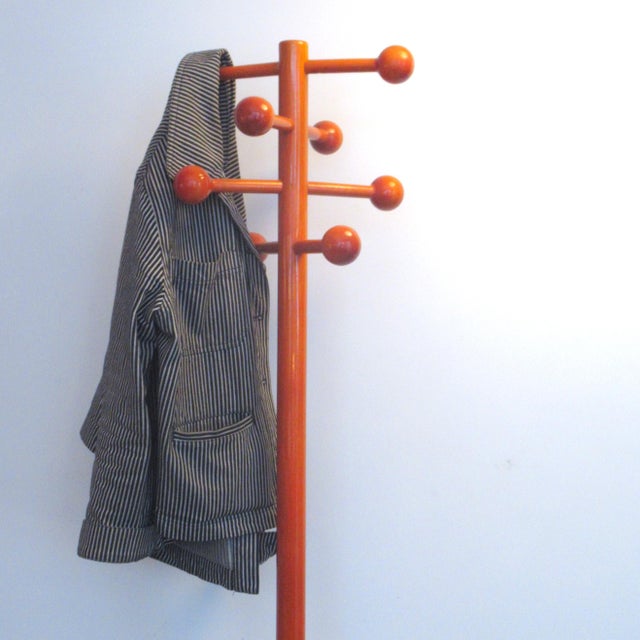 Mid-Century Modern Italian Wooden Coat Rack by Vico Magistretti, 1970s For Sale - Image 3 of 8